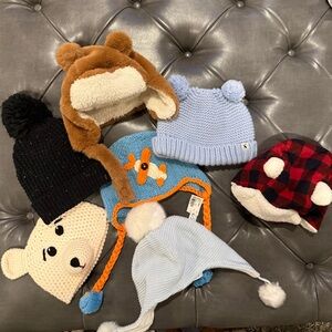 Winter hat bundle baby girl or boy (7 hats) - 0-24 months